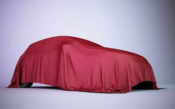 istock car covered with red velvet 663412082