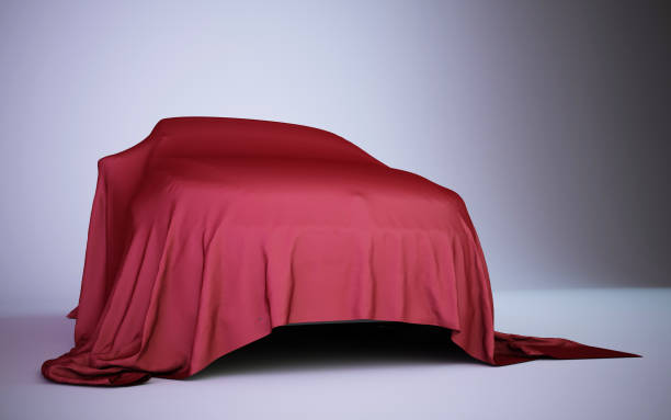 istock car covered with red velvet 663412092