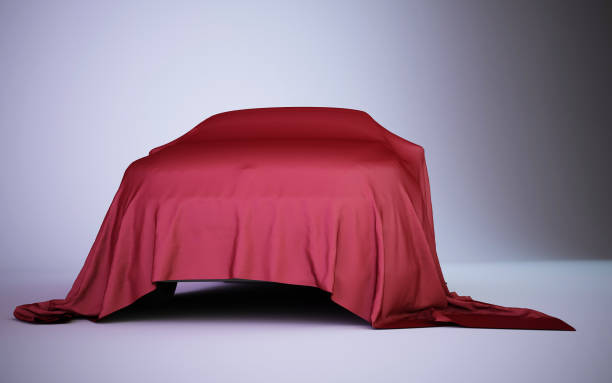 istock car covered with red velvet 663412118