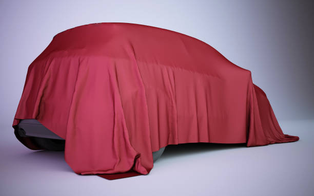 istock car covered with red velvet 663412120