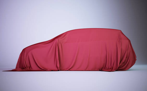 istock car covered with red velvet 663412132