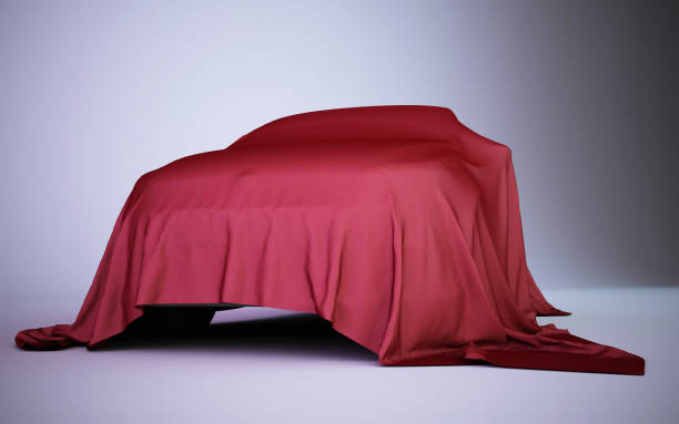 istock car covered with red velvet 663412156