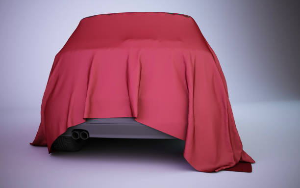 istock car covered with red velvet 663412164