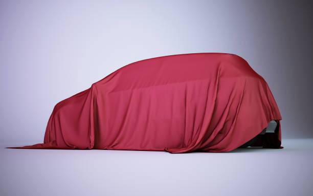 istock car covered with red velvet 663412200