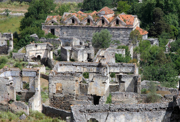 istock Ghost town of Kayakoy (Turkey) 663413272