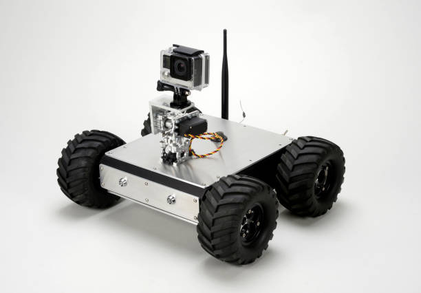 istock Off-Road Robot Platforms with Video Cameras 663437342