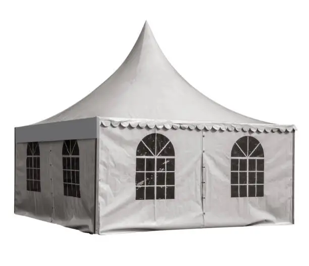 Market tent isolated on white with Clipping Path