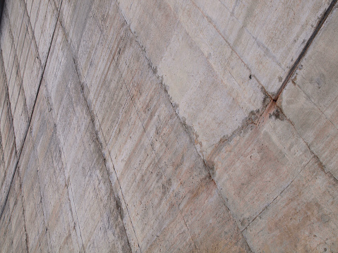 Concrete wall pattern of the Hoover Dam