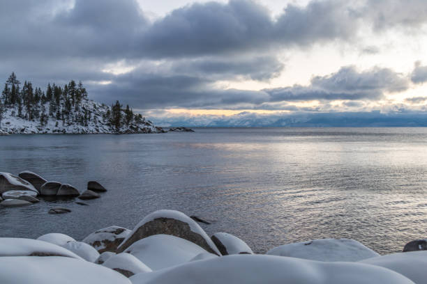 istock Lake Tahoe shoreline in winter 663515620