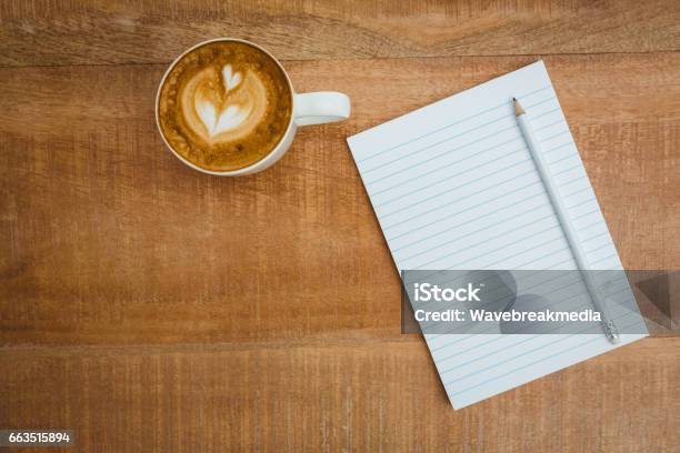 Above View Of Paper And A Smartphone Stock Photo - Download Image Now - Above, Blank, Business