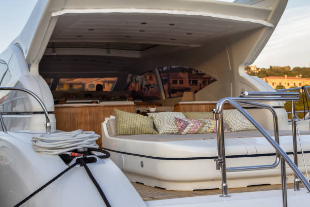 istock Moored yacht at the pier 663529866