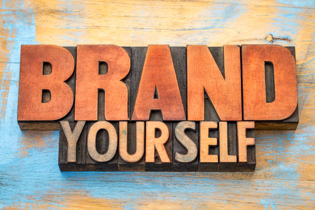 istock Brand yourself word abstract in wood type 663540398