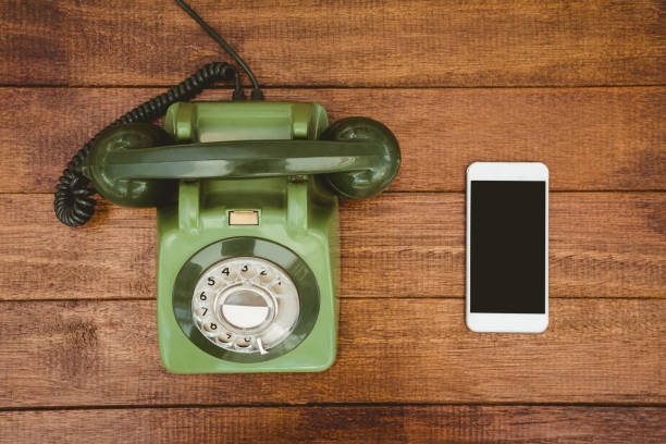 istock View of an old phone and a smartphone 663699498