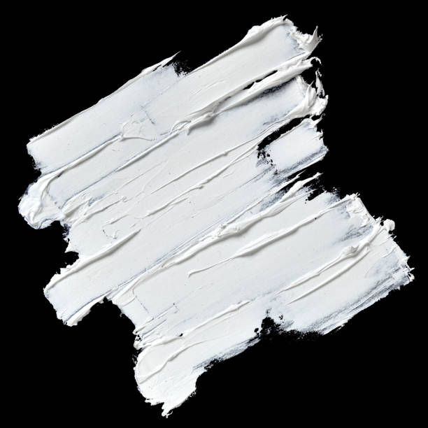 istock White oil paint brush strokes 663715896