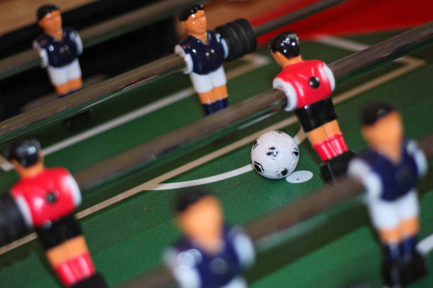 istock Table football penalty kick taker 663787090