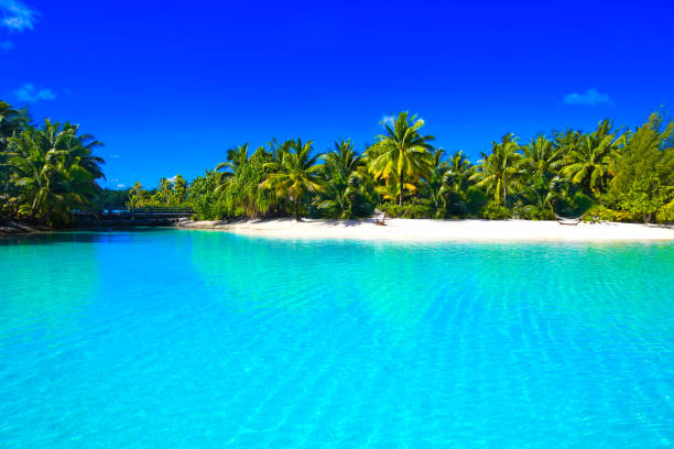 Bora Bora Tahiti beautiful beach Idyllic stock pictures, royalty-free photos & images