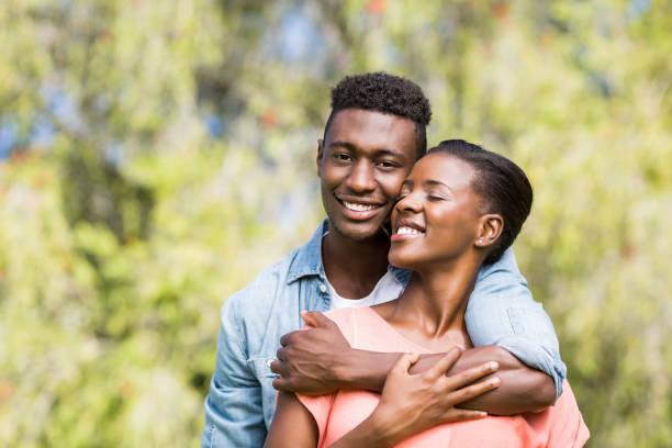 istock Happy couple posing together 663790634