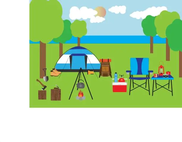 Vector illustration of Summer Camp
