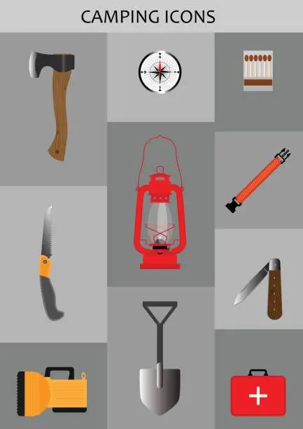 Vector illustration of Camp Icons