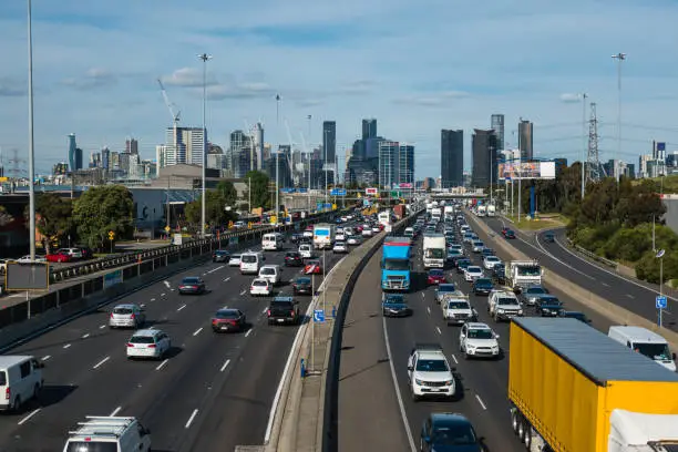 Photo of Queues on the Westgate Freeway in Melbourne