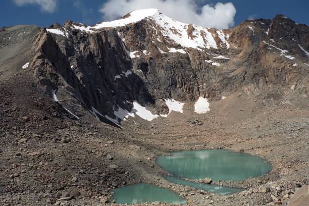 lago sacro di parvati gauri kund. - tibetan buddhism wind tibet horizontal foto e immagini stock