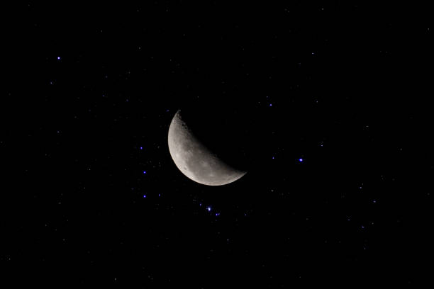 istock Crescent Moon .Romantic Moon In Starry Night. 663813322