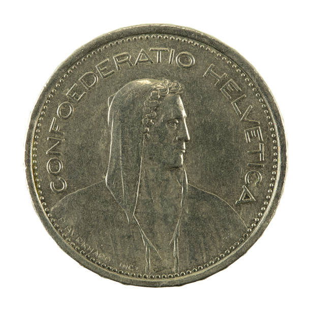 istock 5 swiss franc coin (1968) reverse isolated on white background 663823338