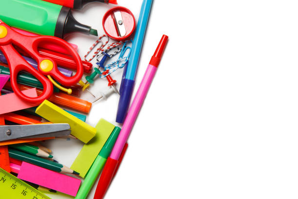 istock School supplies on white background 663824360