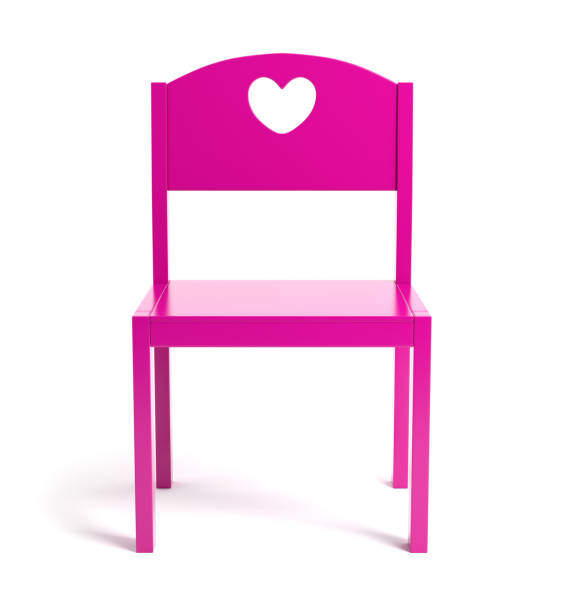 istock pink chair for children, clipping path included 663831250