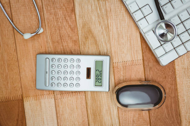 istock Close up view of medical desk 663842448