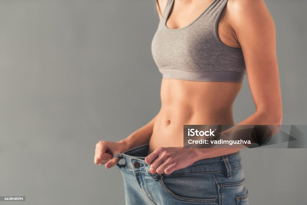 女の子と体重減少 - 女性のロイヤリティフリーストックフォト