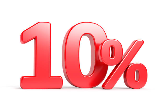 10% 할인 개념 - number 10 percentage sign number financial figures stock illustrations