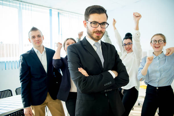 istock Happy business team 663856634