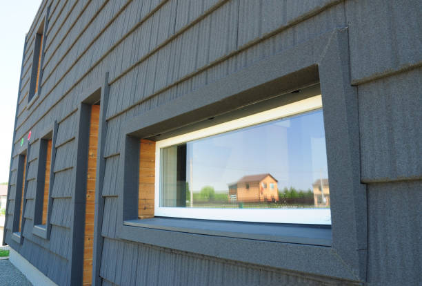 istock New Modern Passive House Energy Efficiency Facade Wall. Passive House Design Exterior.  Passive House Walls. 663859604