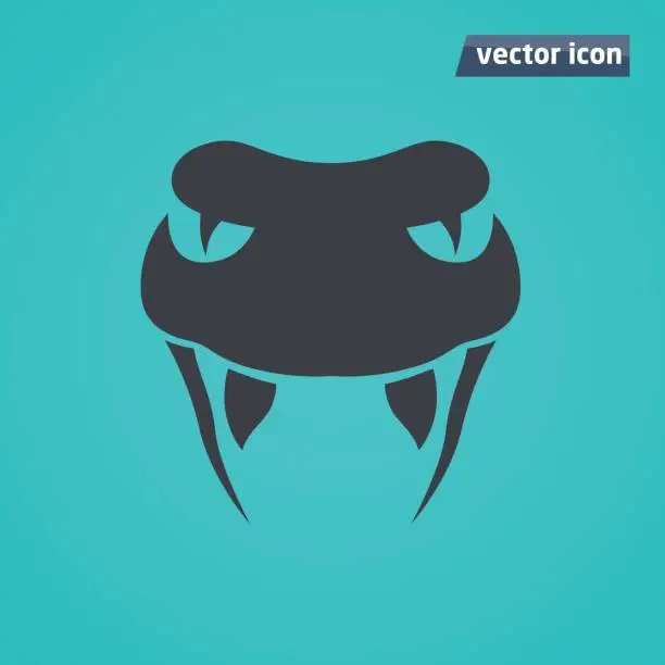 Vector illustration of snake head icon vector