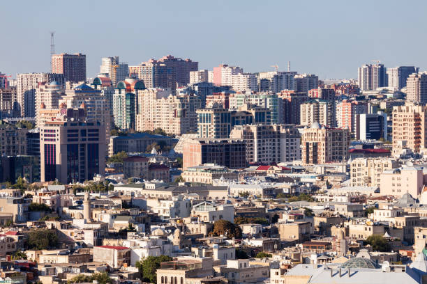 istock Baku aerial panoramic view 663860898
