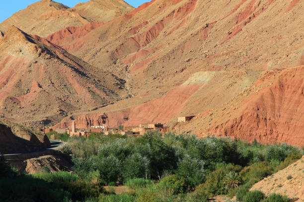 istock Village in rose valley Morocco 663866630