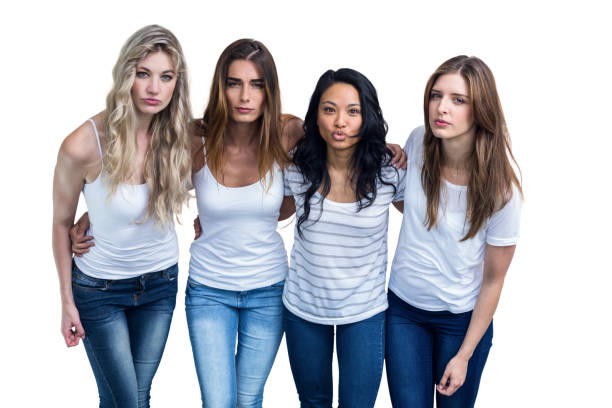 istock Multiethnic women making funny faces 663877086