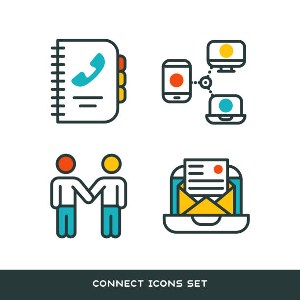 Thin lines connection icons outline set of big data center group cloud computing system internet protection password access technical instrument vector illustration Thin lines connection icons outline set of big data center group cloud computing system internet protection password access technical instrument vector illustration. Modern design simple logo concept. environment computer cloud leadership stock illustrations