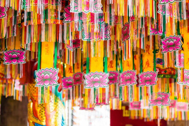 istock flags or tung in chinese temple 663883830