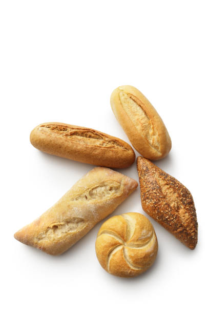 istock Bread: Variety of Buns Isolated on White Background 663895482