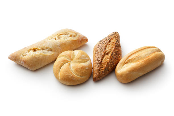 istock Bread: Variety of Buns Isolated on White Background 663898058