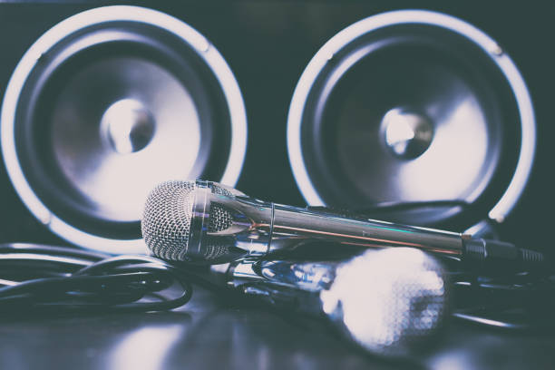 istock Microphones, Audio Speakers, Karaoke equipment 663898236