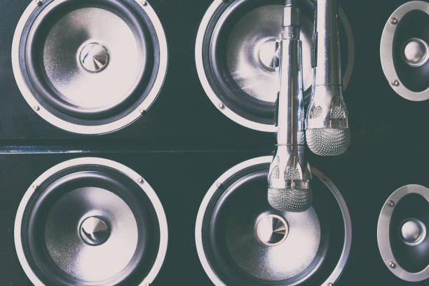 istock Microphones, Audio Speakers, Karaoke equipment 663898244
