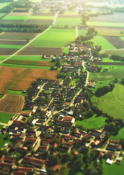 German village from a bird's eye view.