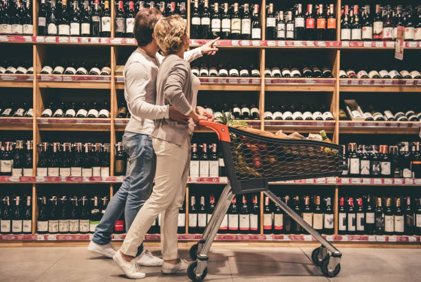 Couple at the supermarket