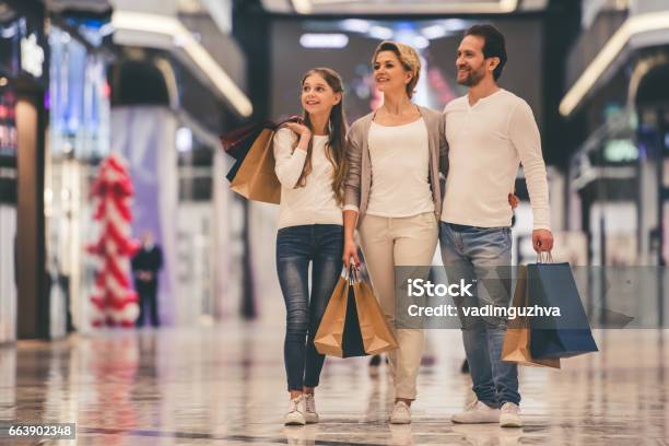 Family Doing Shopping Stock Photo - Download Image Now - Shopping, Retail, Family