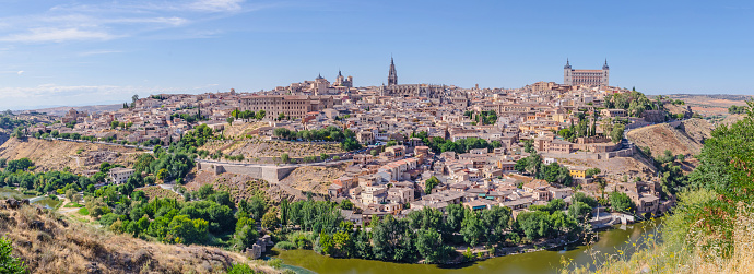 Panoramic view of the city of Toledo. Castilla la Mancha, Spain