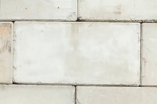 White concrete wall, building block