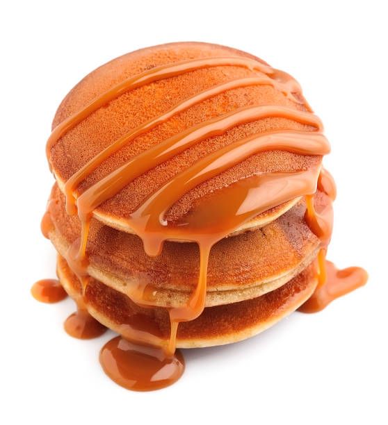 istock Pancakes with caramel topping 663921400